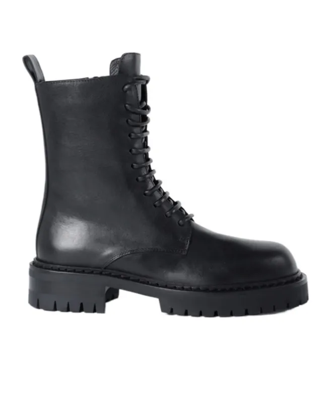 Skagi Lace-Up Lug-Sole Combat Boots