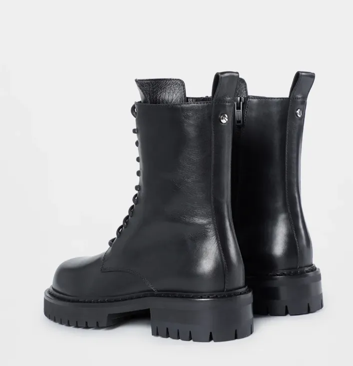 Skagi Lace-Up Lug-Sole Combat Boots
