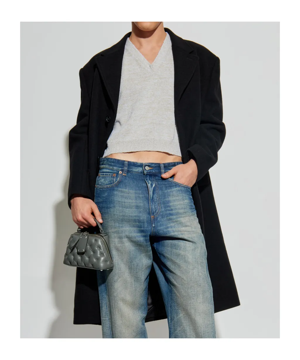 Mm6 Maison Margiela Straight Hem Buttoned Coat