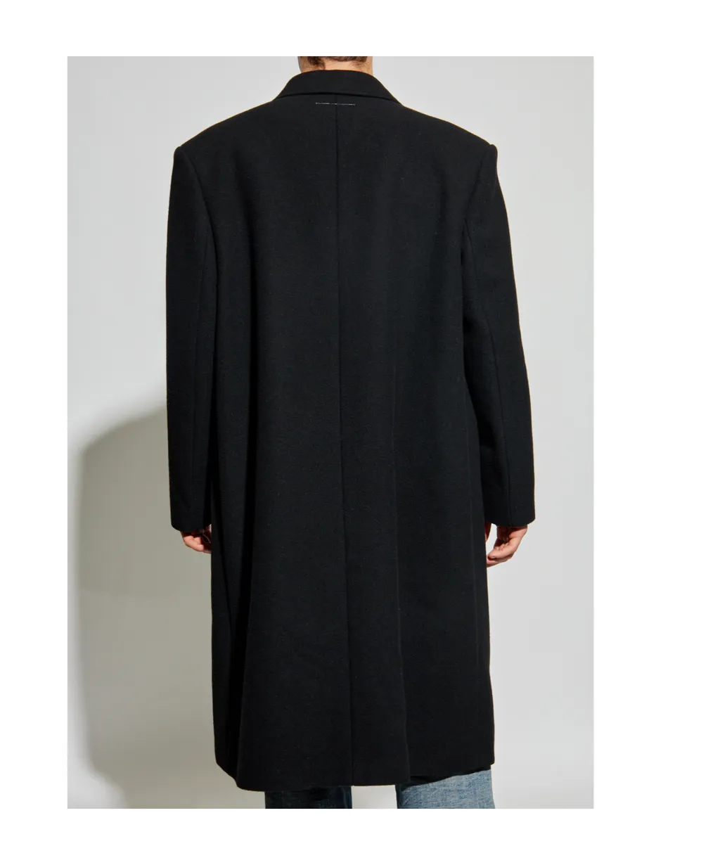 Mm6 Maison Margiela Straight Hem Buttoned Coat