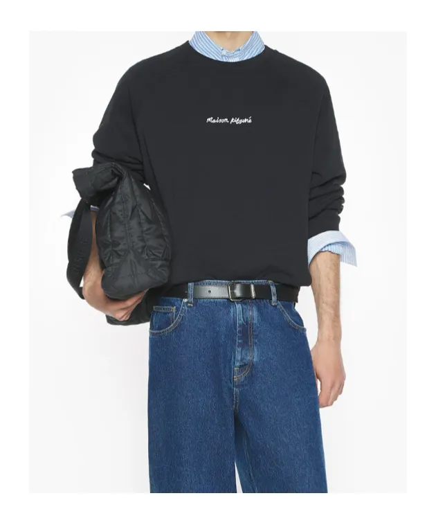 Maison Kitsuné Logo Embroidered Oversized Sweatshirt