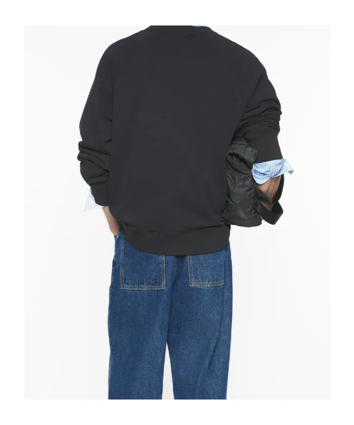 Maison Kitsuné Logo Embroidered Oversized Sweatshirt