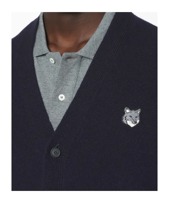Fox Head-Embroidered Cardigan