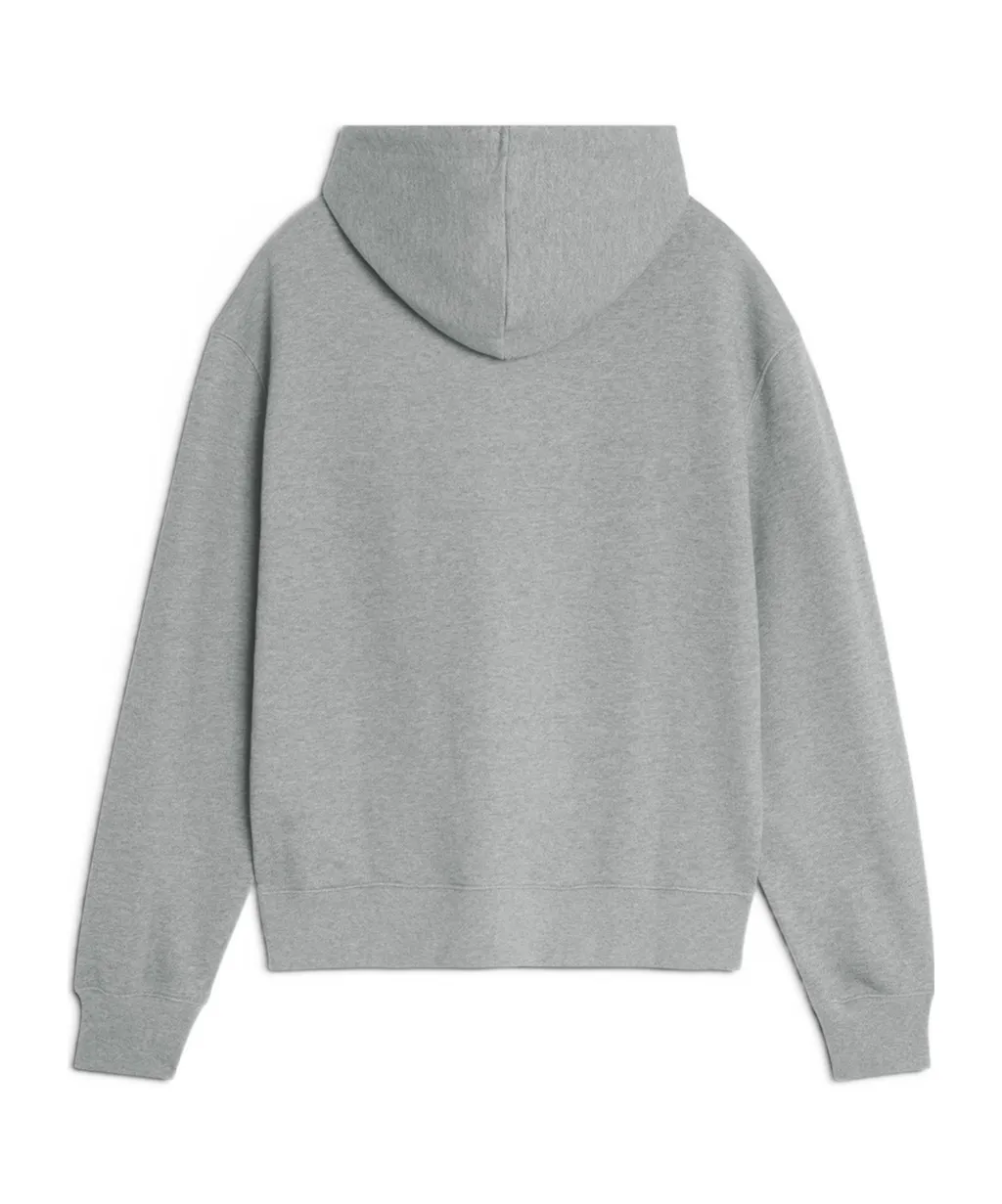 Maison Kitsuné Logo Embroidered Drawstring Hoodie