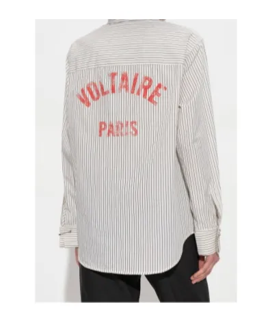 Striped Pin-Cuff Shirt