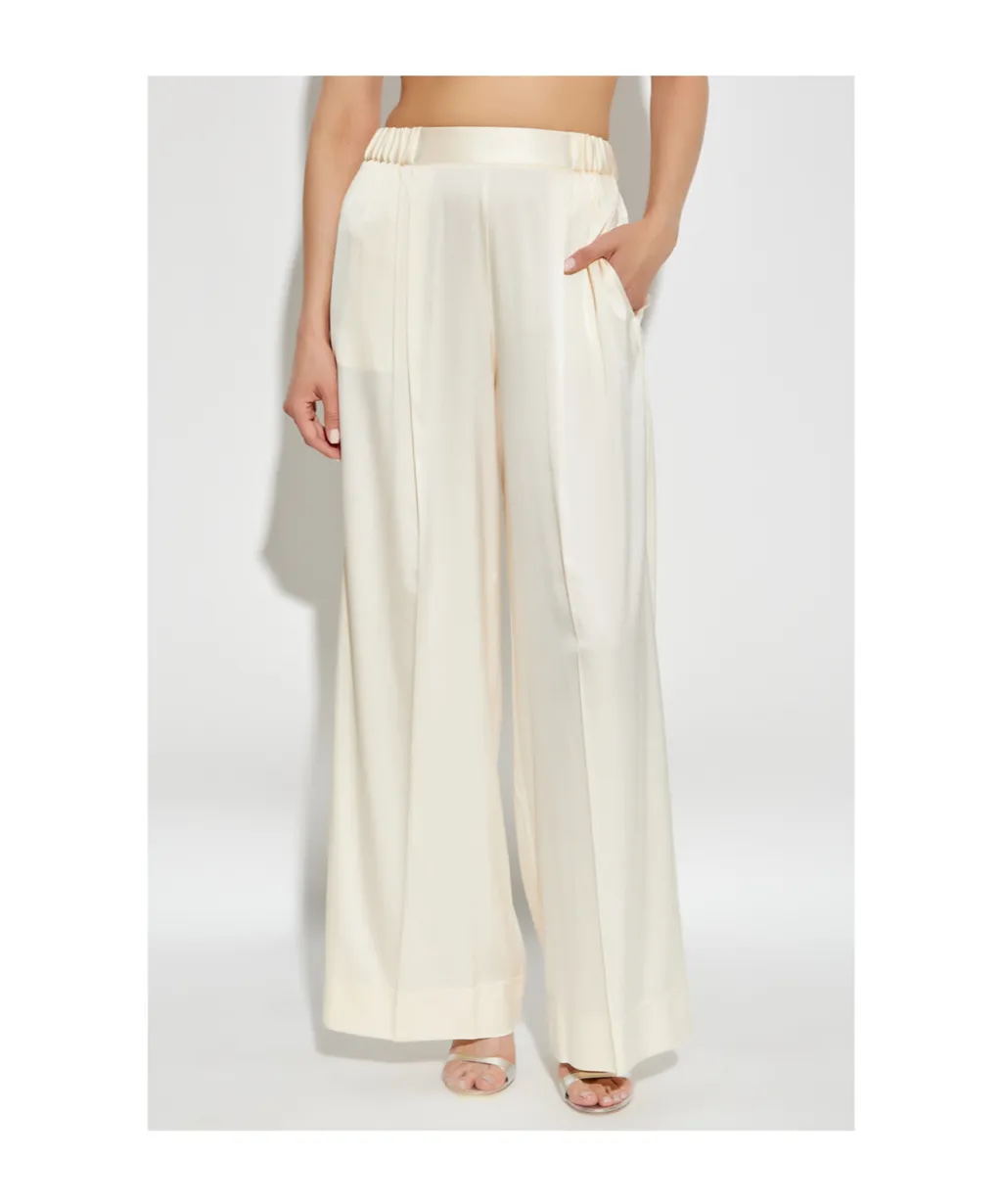 Pleated Straight-Leg Trousers
