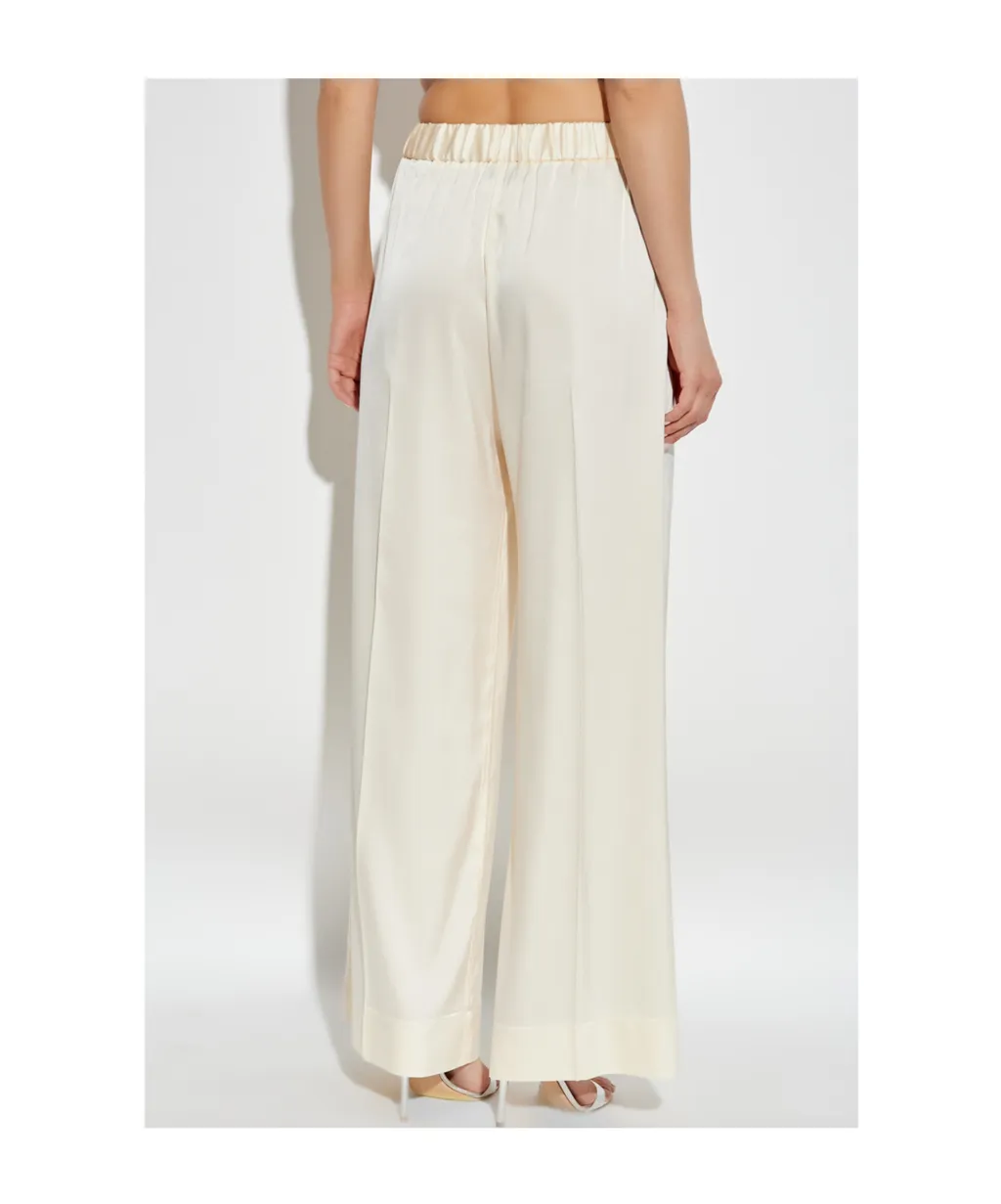 Pleated Straight-Leg Trousers