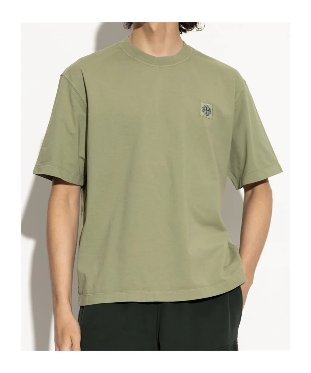 Stone Island Logo Patch Short Sleeve T-Shirt