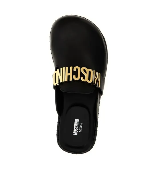 Moschino Birky Logo Lettering Sabots