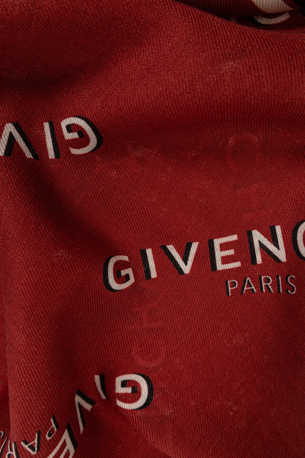 Givenchy Logo Monogram Frayed-Edge Scarf