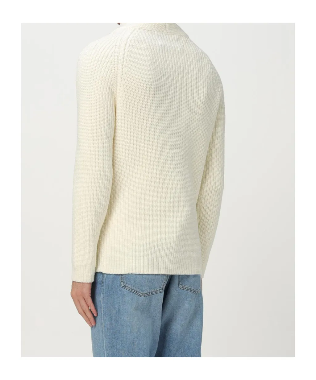 Shawl-Collar Button Cardigan