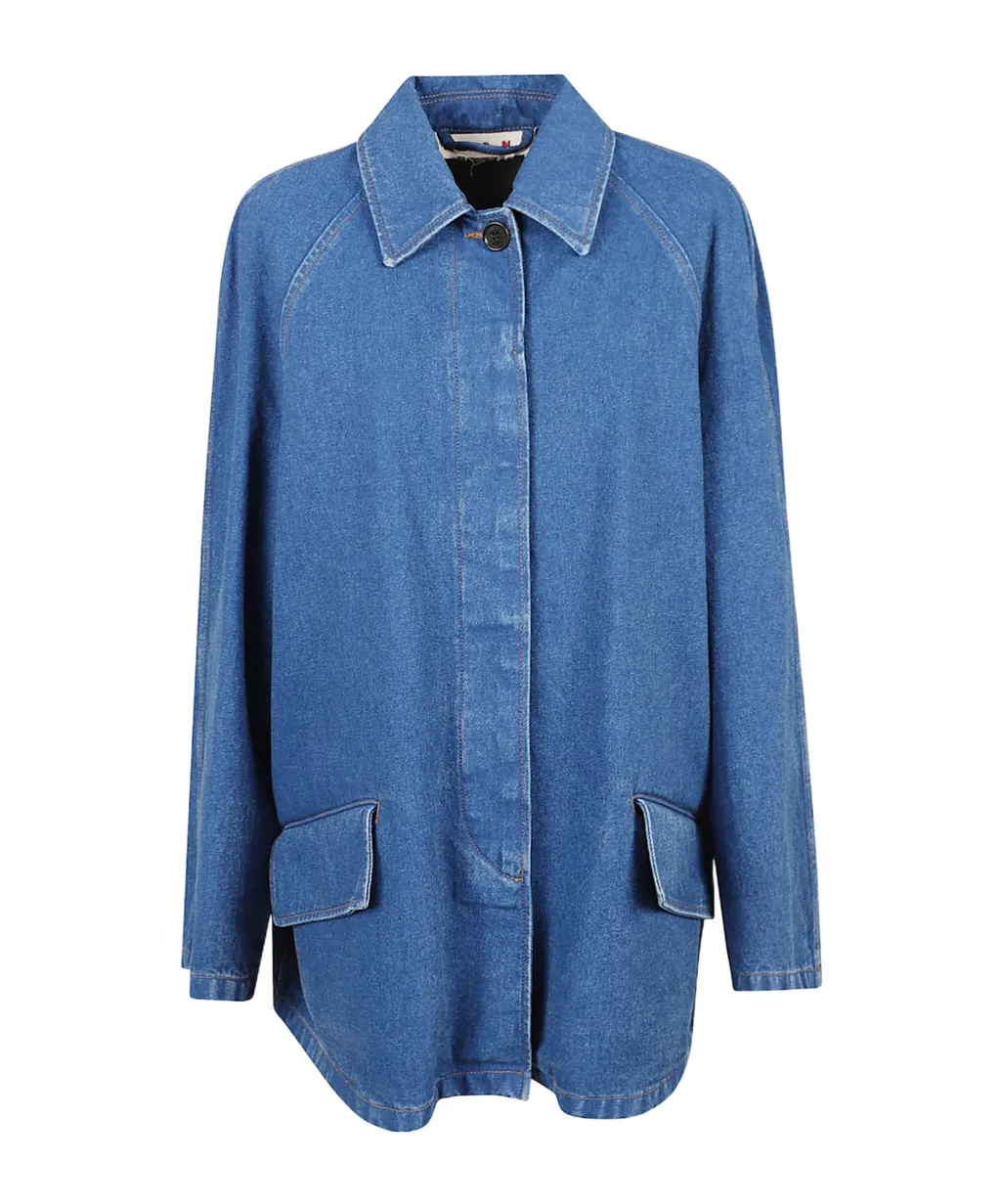 Flap-Pocket Denim Jacket