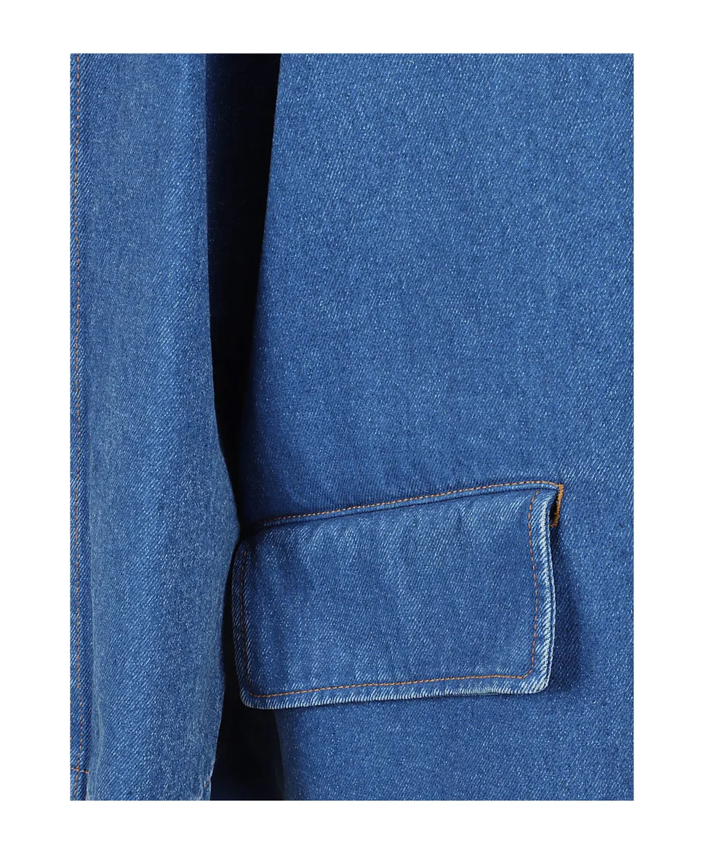 Flap-Pocket Denim Jacket