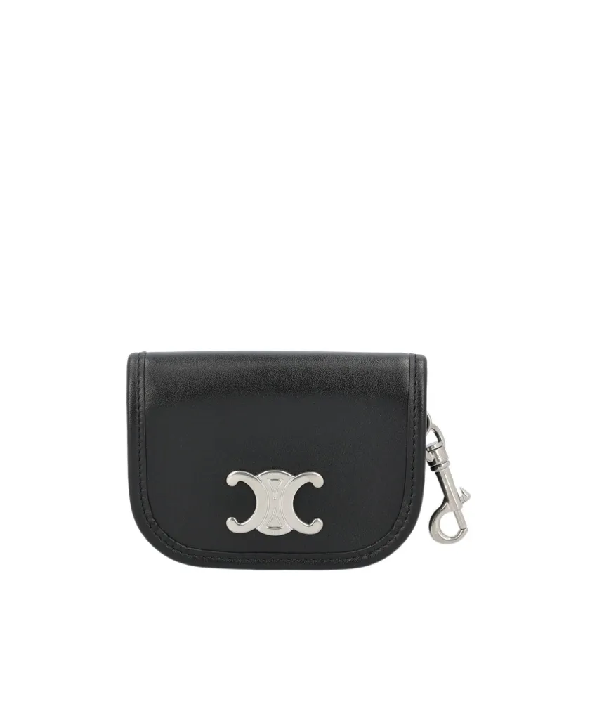 Keyring Nano Besace Triomphe In Smooth Calfskin