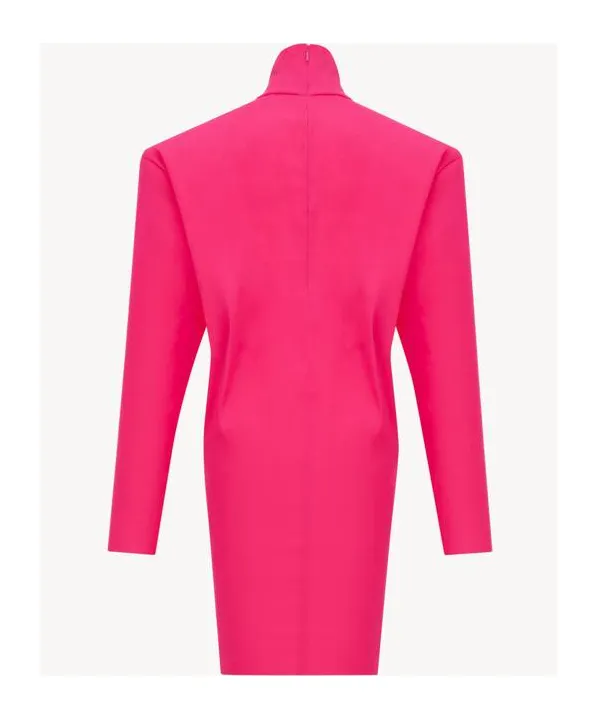 Saint Laurent Turtleneck Long-Sleeve Dress