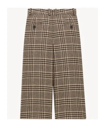 Saint Laurent Checked Mid-Rise Culottes