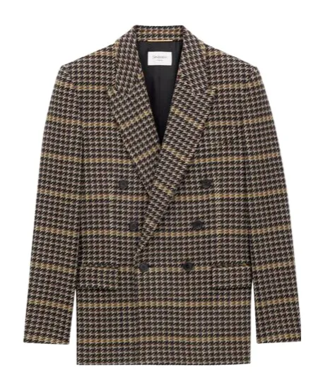 Saint Laurent Double-Breasted Long-Sleeved Jacket