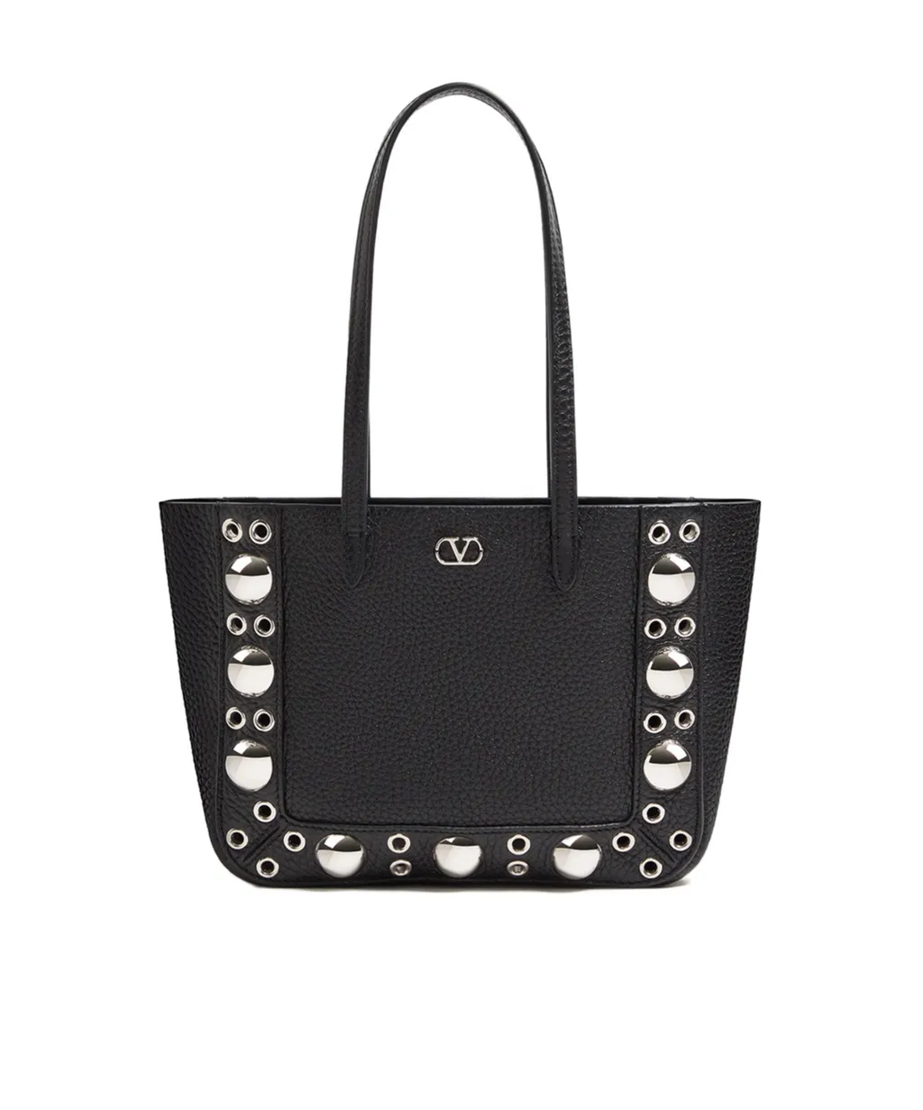 Valentino Vlogo Plaque Eyelet Detailed Shoulder Bag