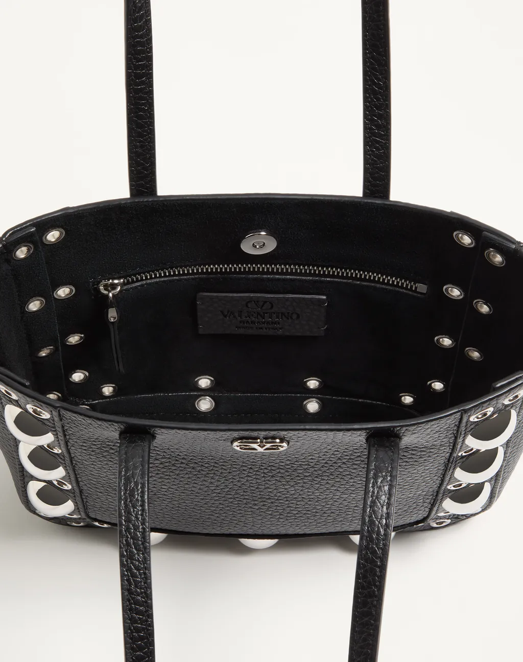 Valentino Vlogo Plaque Eyelet Detailed Shoulder Bag