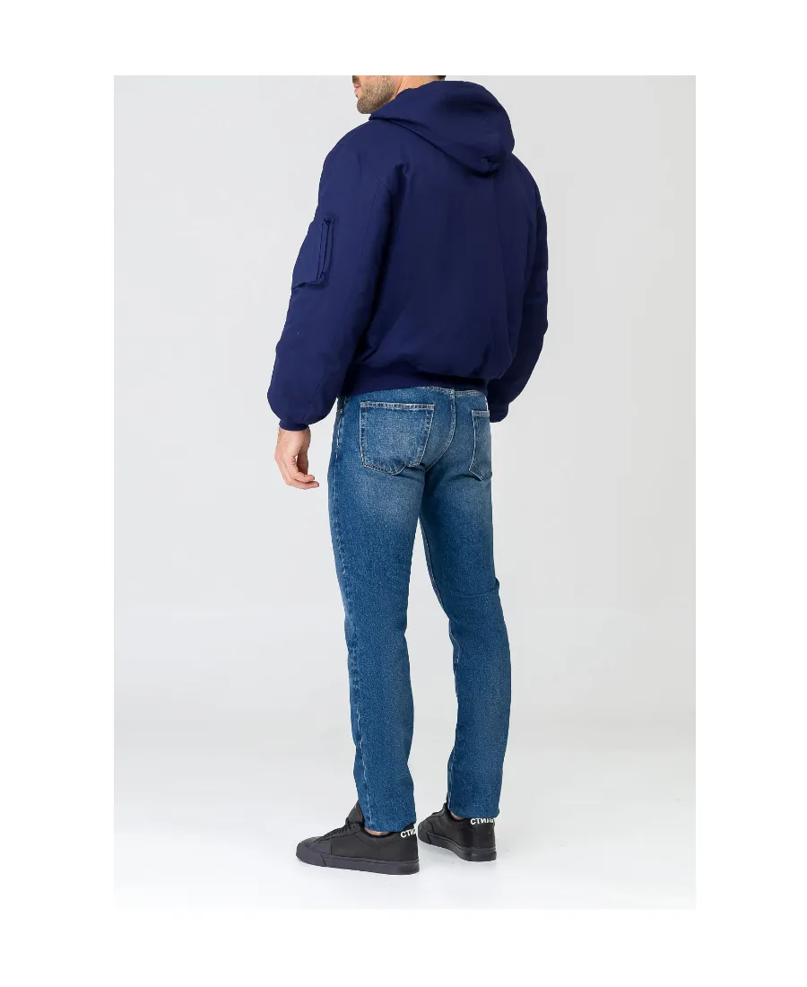 Embroidered Logo Hooded Jacket
