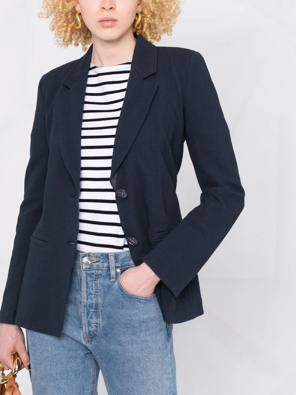 Single-Breasted Twill Jacket