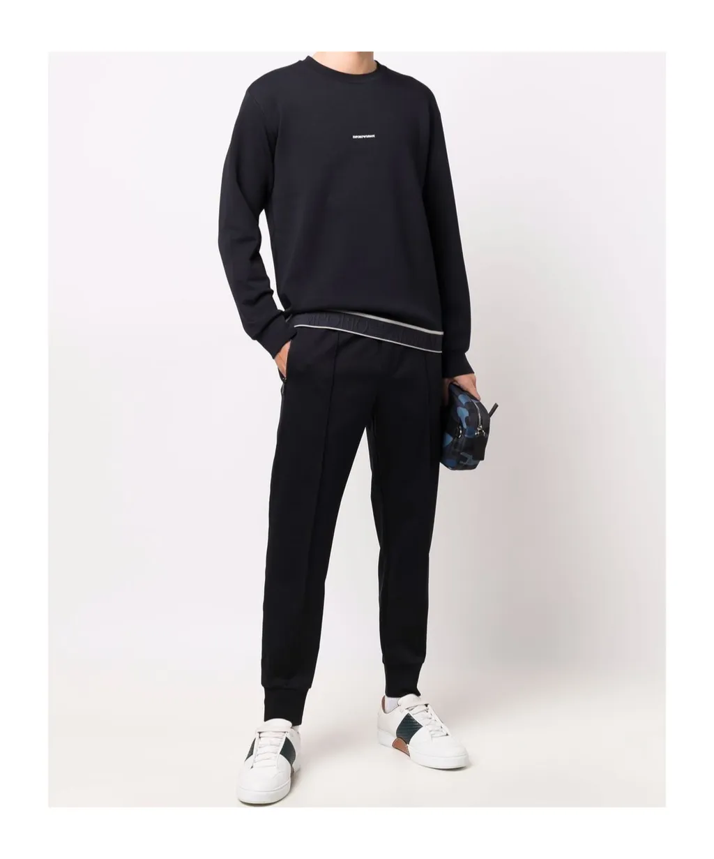 Emporio Armani Mid-Rise Slim-Fit Track Pants