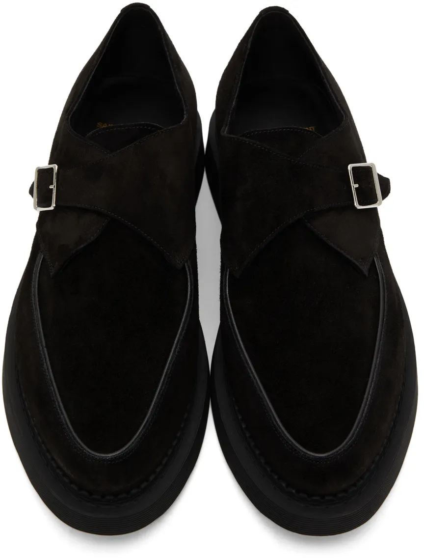 Buckle-Fastening Almond-Toe Loafers