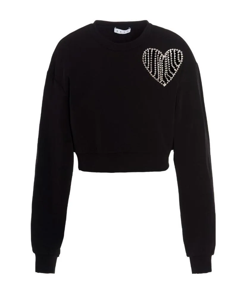 Crystal-Embellished Cut-Out Sweatshirt