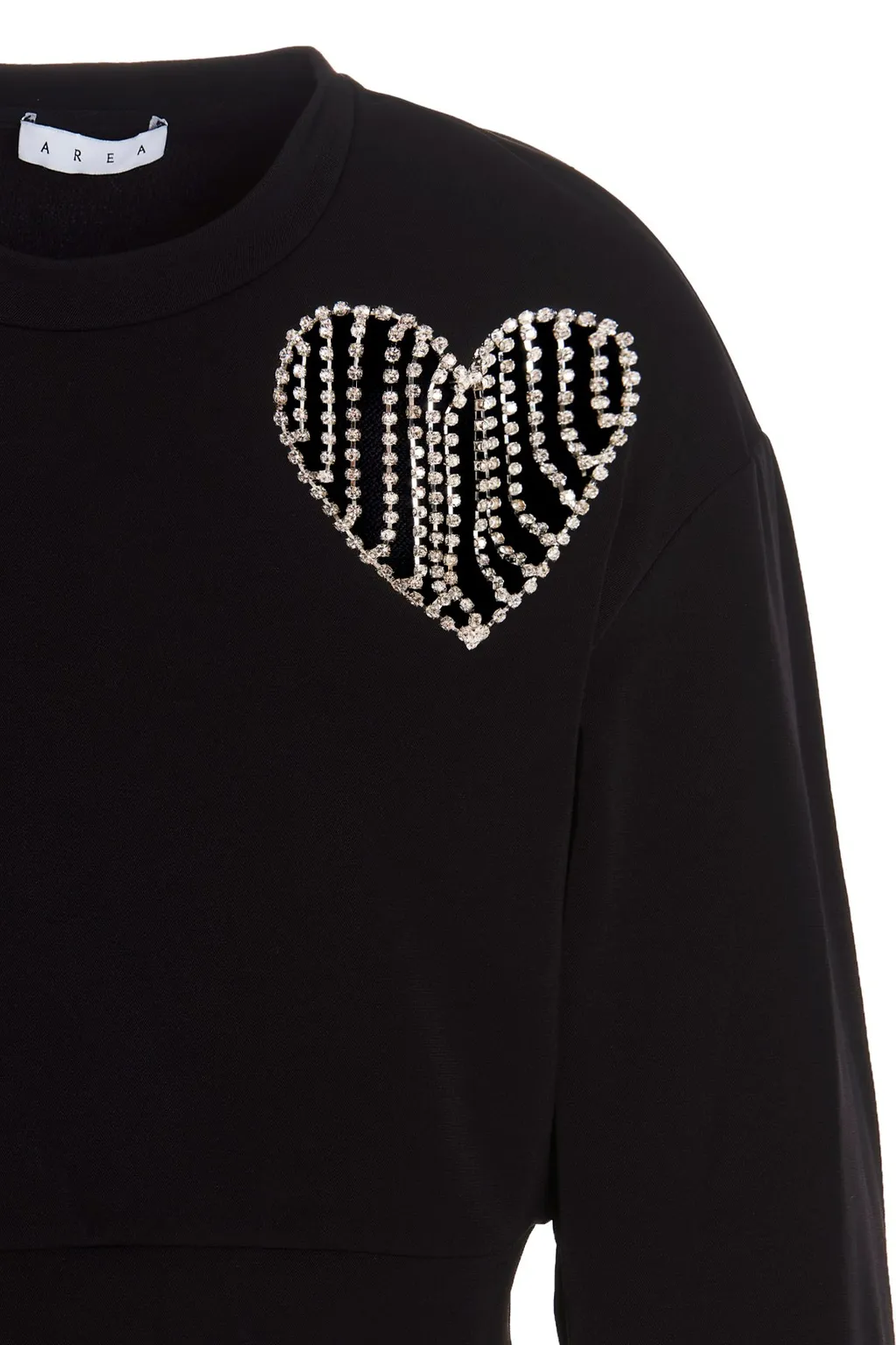 Crystal-Embellished Cut-Out Sweatshirt