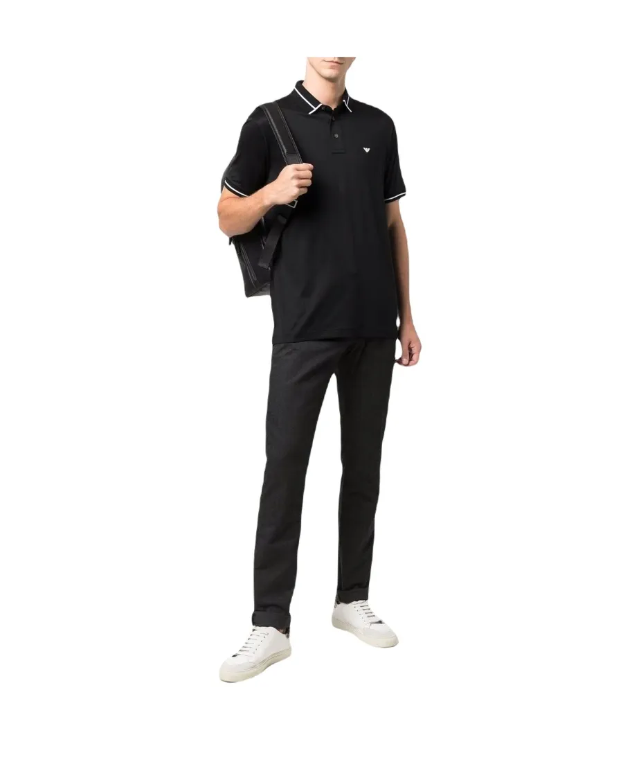 Stripe-Trimmed Polo Shirt