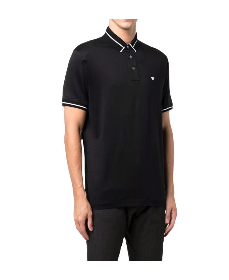 Stripe-Trimmed Polo Shirt