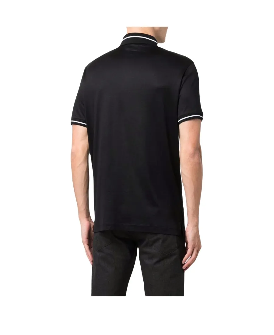 Stripe-Trimmed Polo Shirt