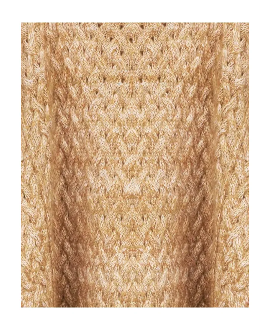 Knitted High-Neck Cape Pullover