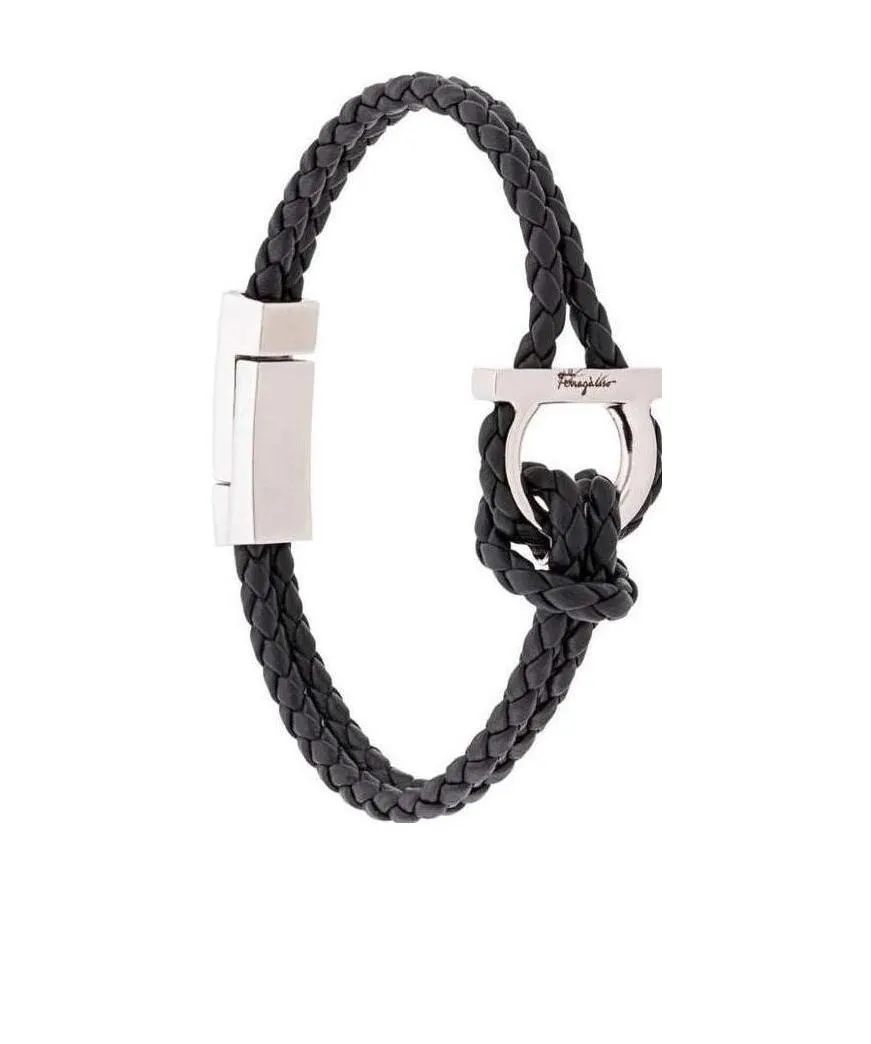 Salvatore Ferragamo Gancini Woven Bracelet