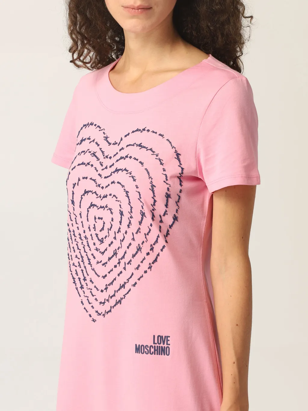 3D-Heart Jersey T-Shirt Dress
