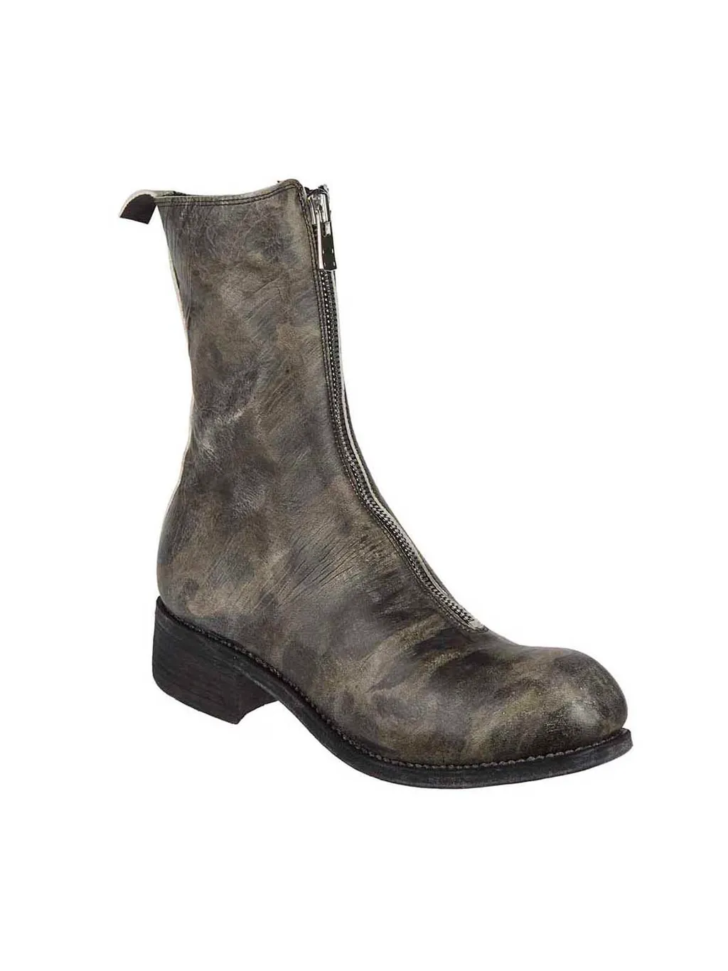 Pattern Front Zipper Boots