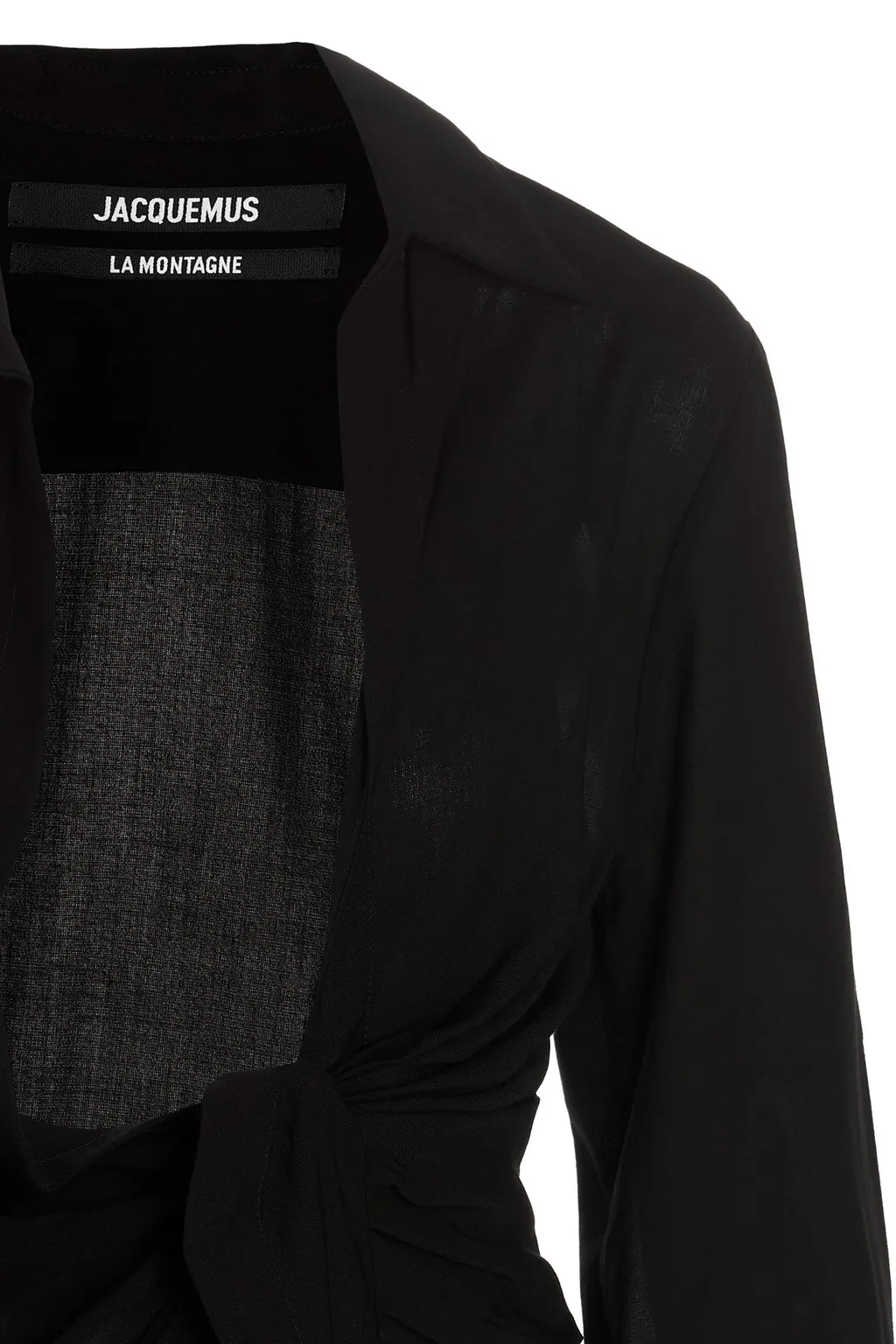 Jacquemus Deep Neckline Knot Detail Blouse