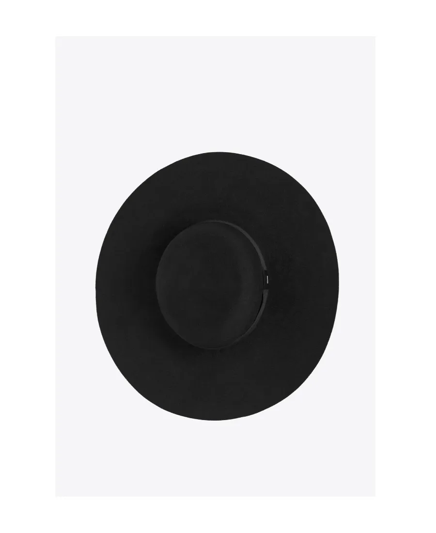 Saint Laurent Asymmetric Fedora Hat