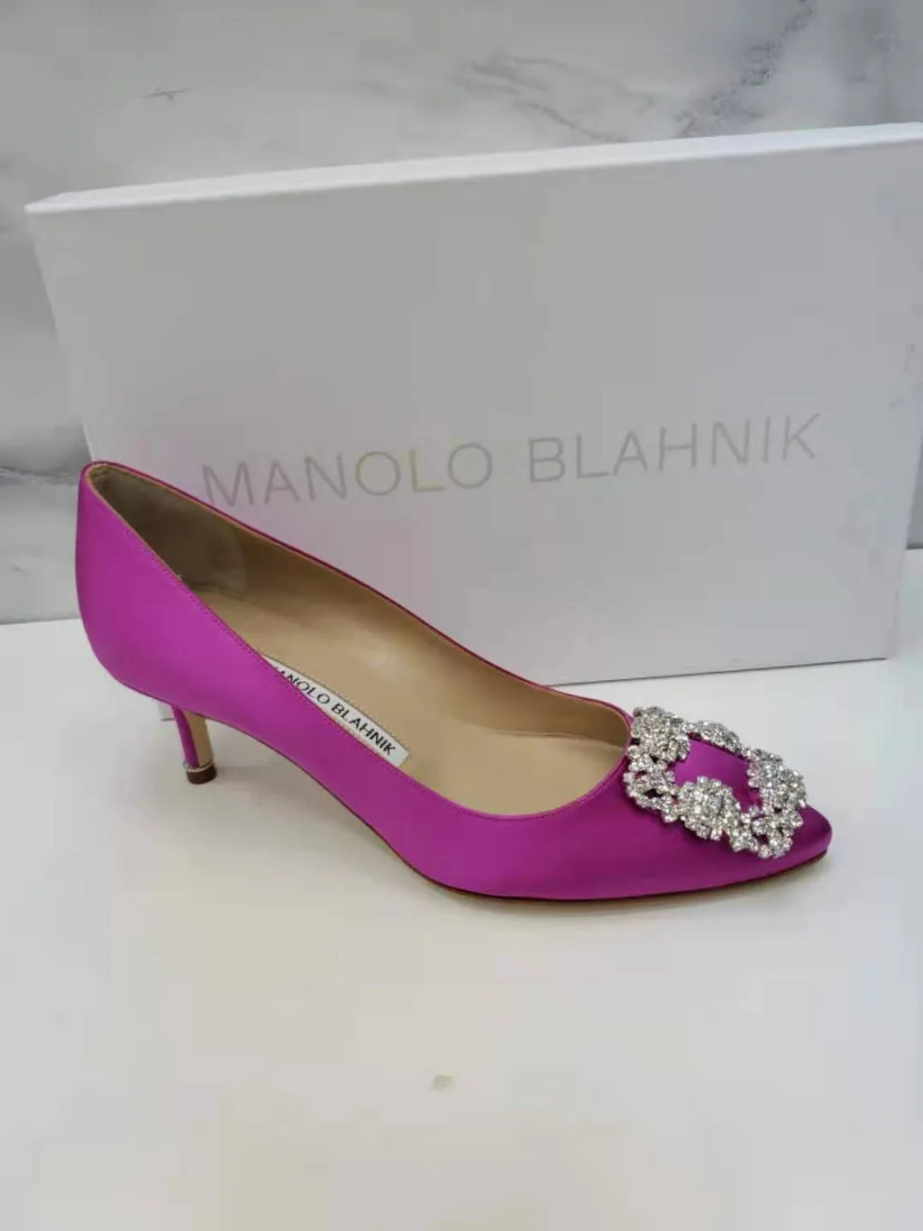 Logo Buckle High Heels