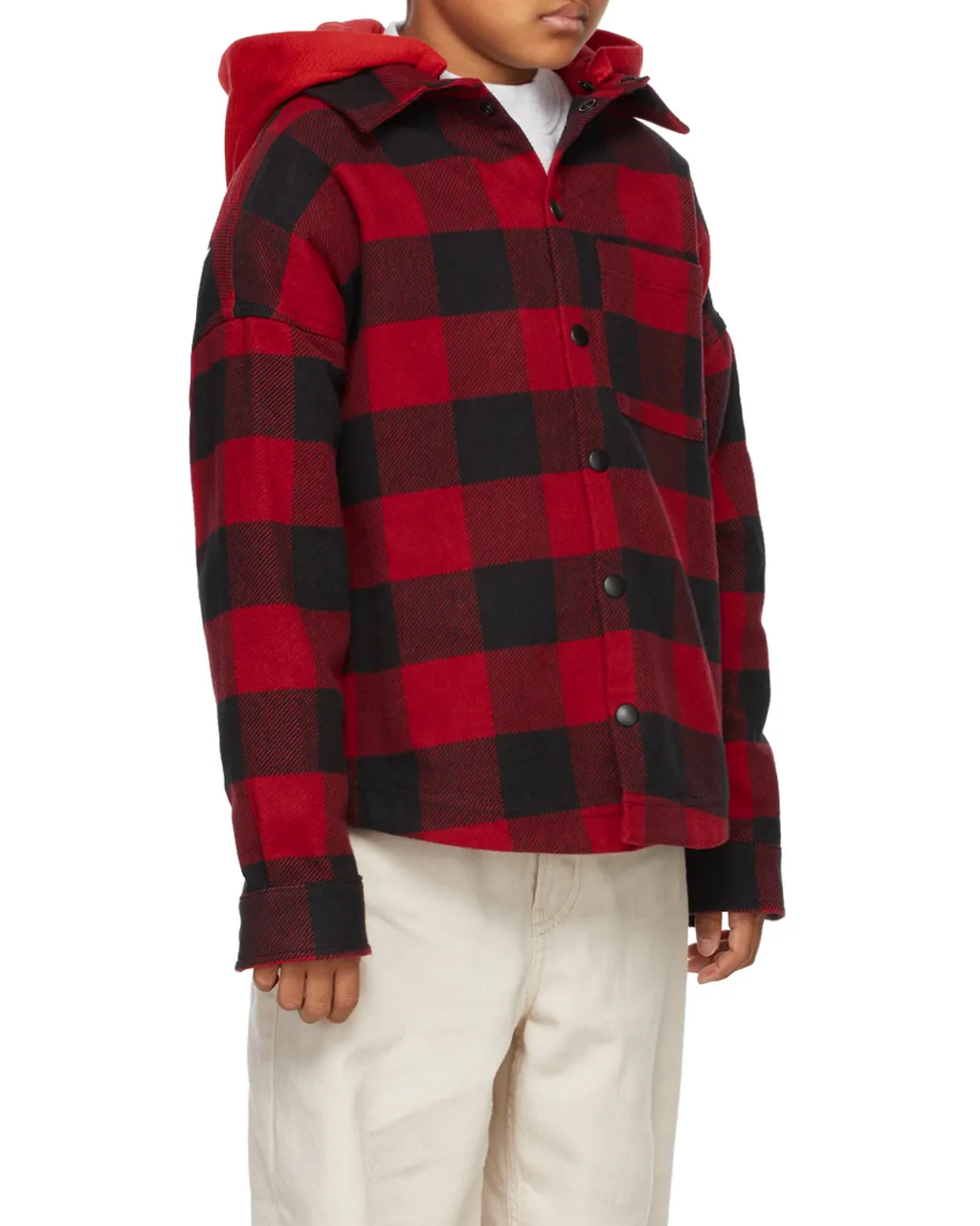 Palm Angels Kids Logo Print Hooded Overshirt