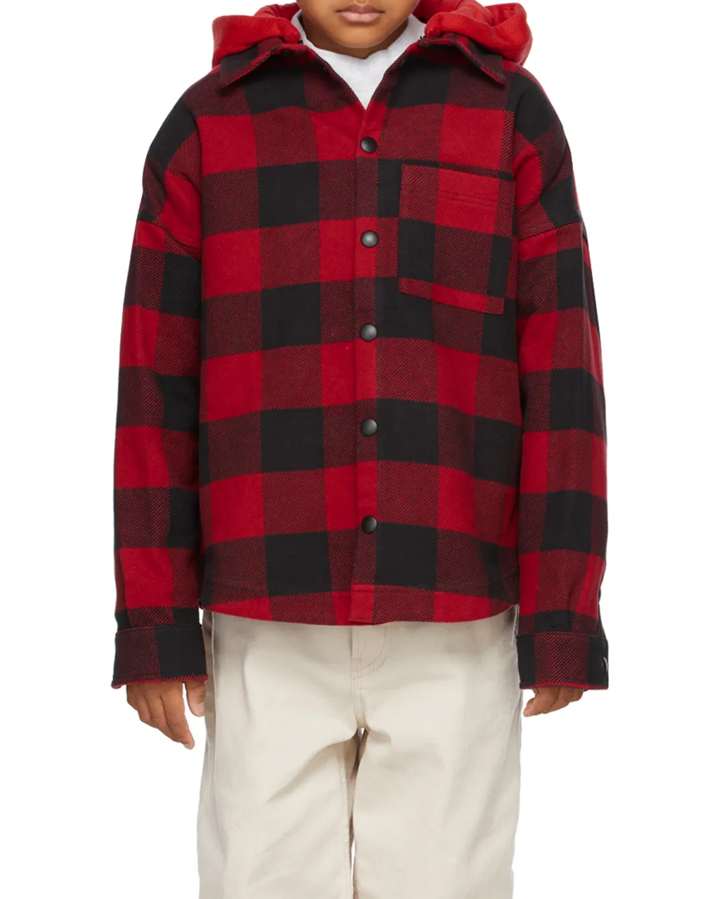 Palm Angels Kids Logo Print Hooded Overshirt