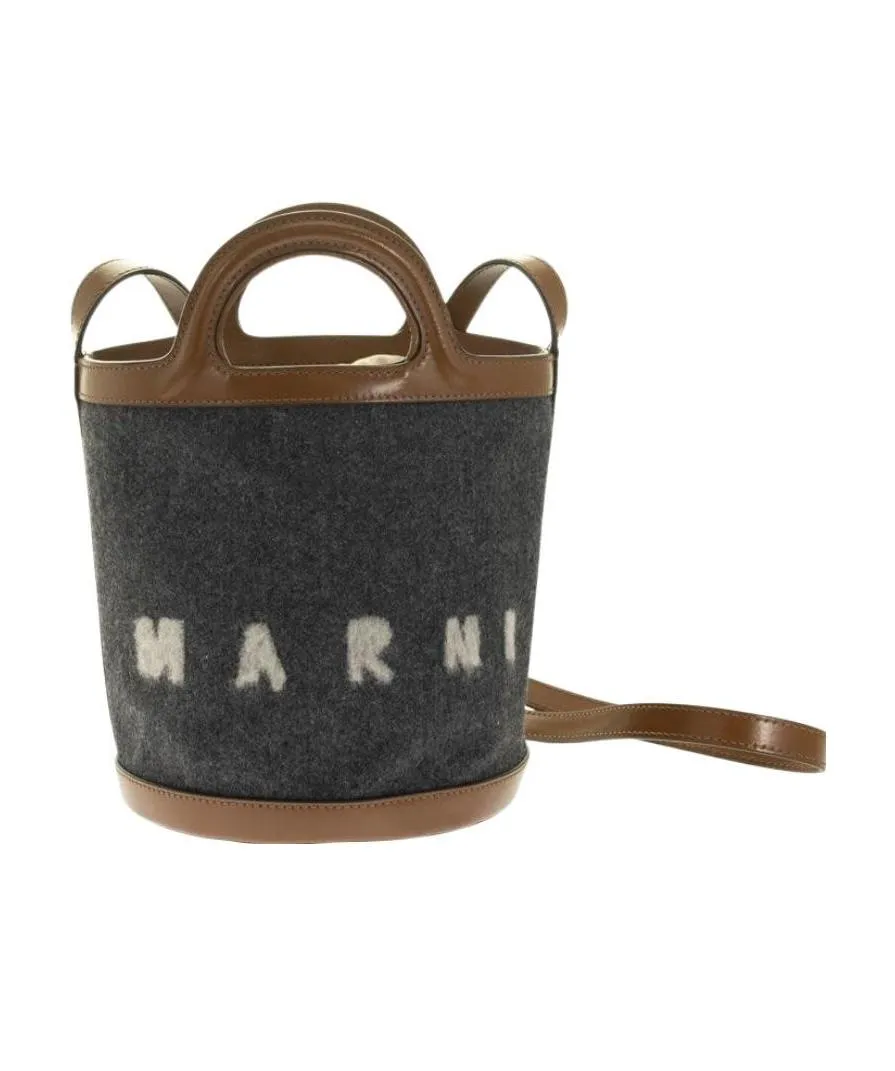 Tropicalia Mini Bucket Bag In Felt And Leather