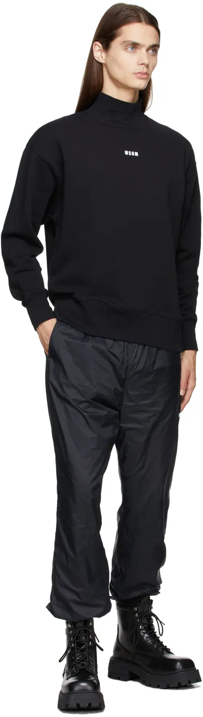 Msgm Logo Printed High Neck Sweatshirt