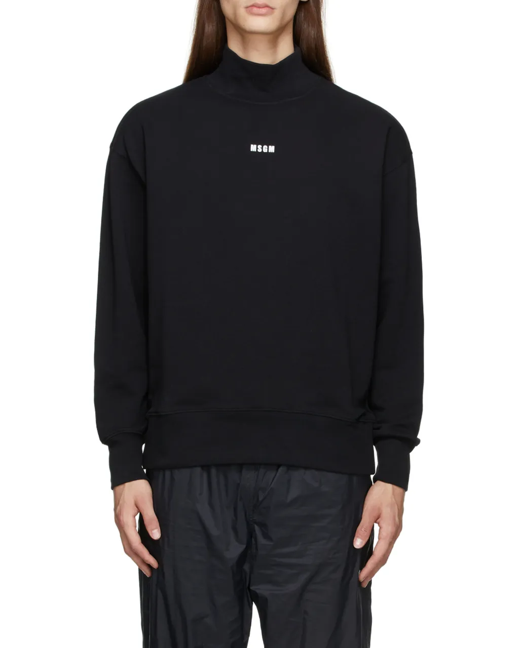 Msgm Logo Printed High Neck Sweatshirt
