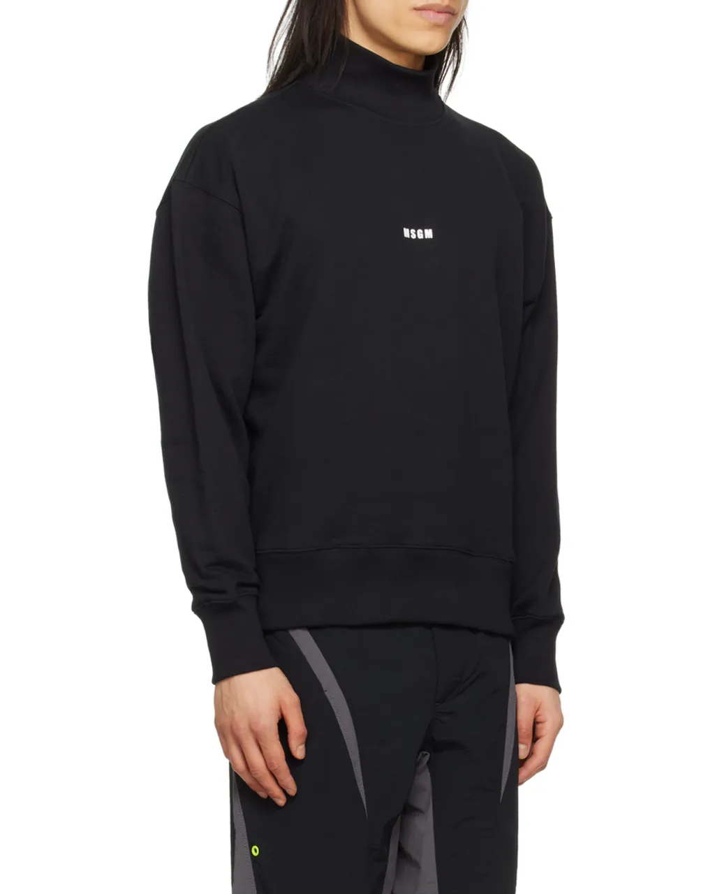 Msgm Logo Printed High Neck Sweatshirt