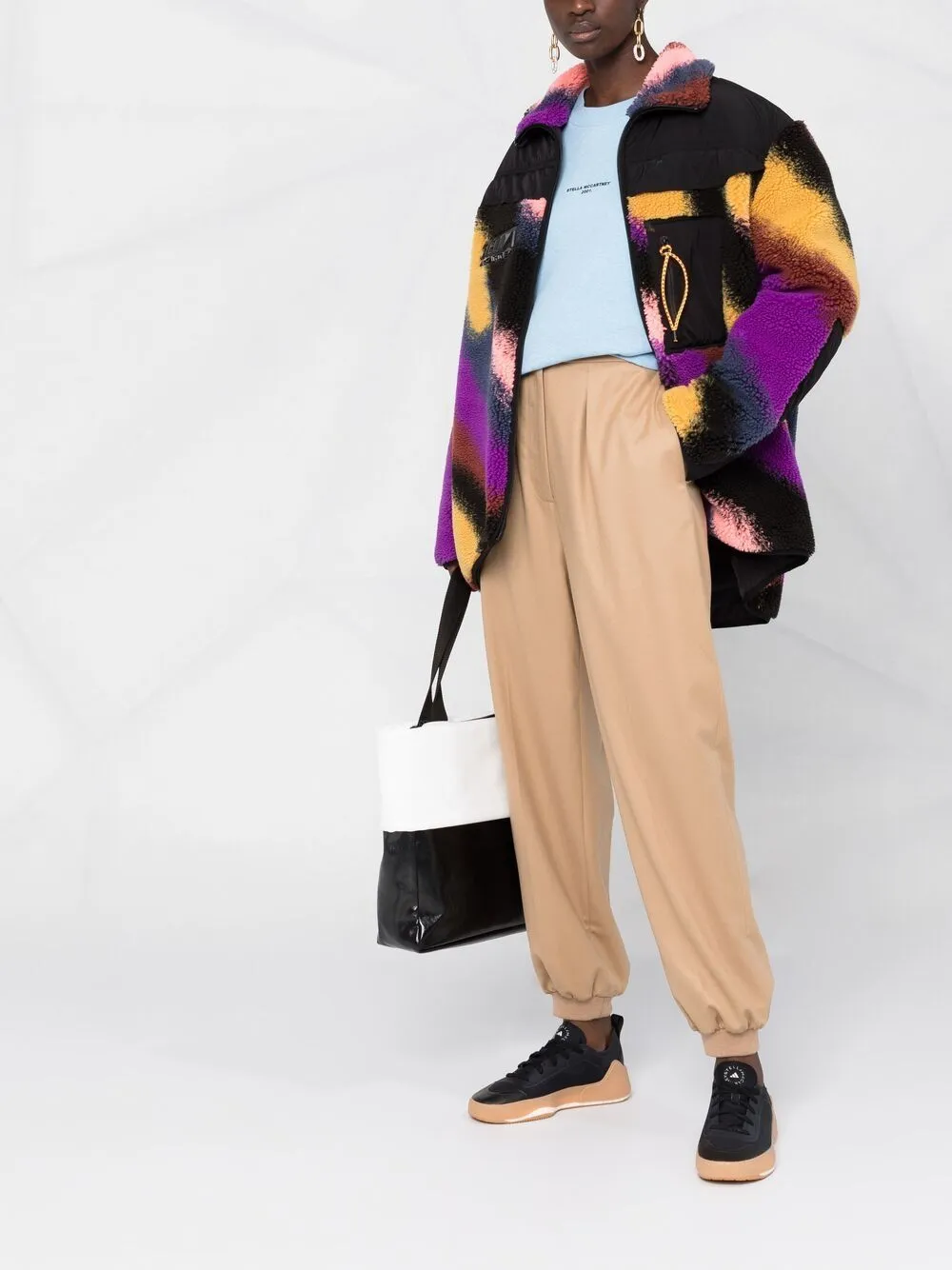 Marley Faux-Shearling Striped Coat