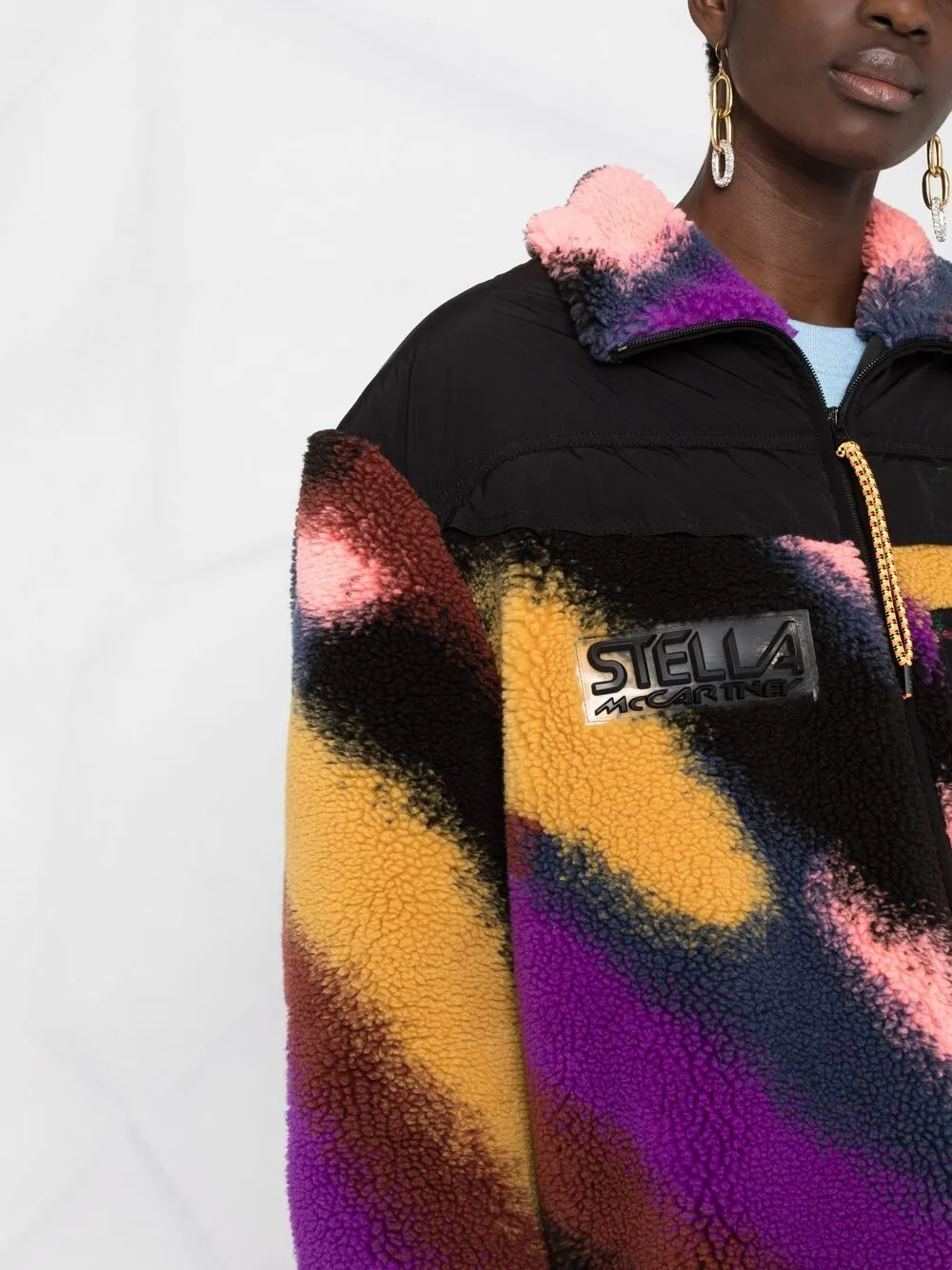 Marley Faux-Shearling Striped Coat