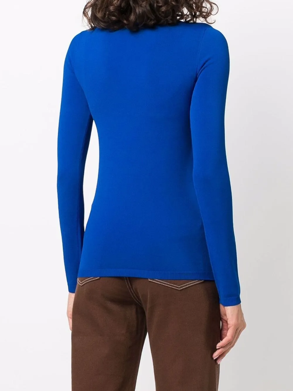 Funnel-Neck Long-Sleeve Top