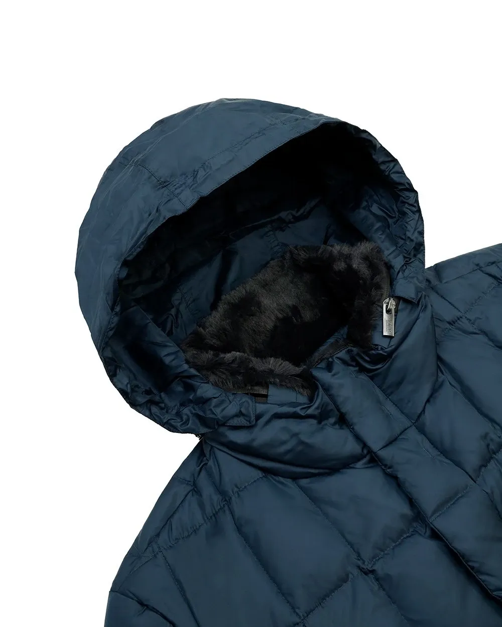 Medium And Long Style Plaid Down Jacket