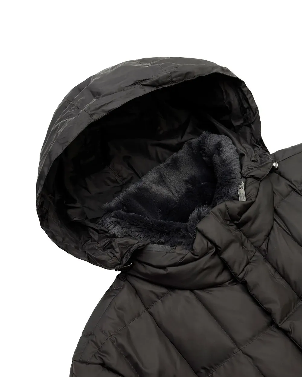 Medium And Long Style Plaid Down Jacket